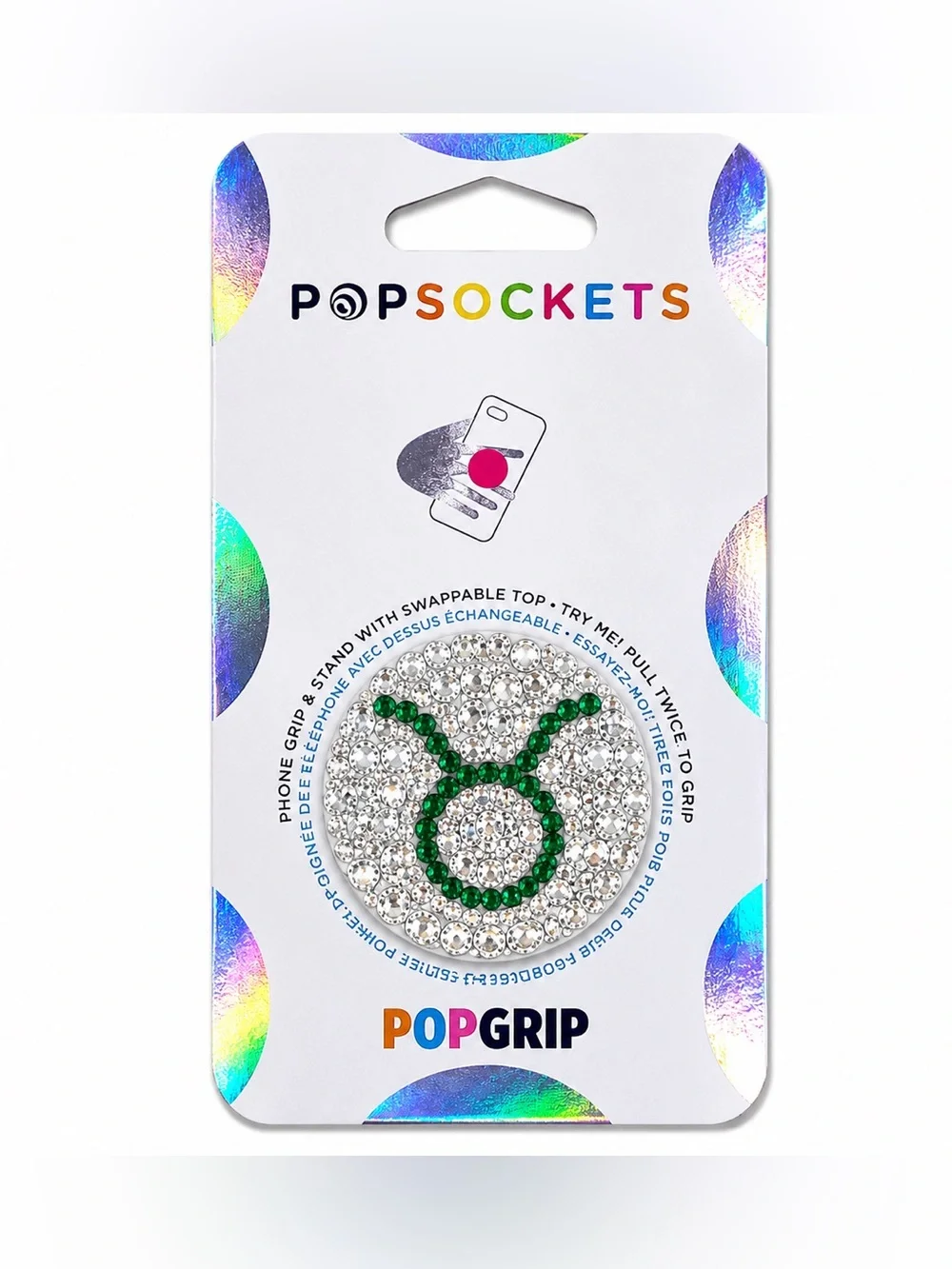 Luxe Crystal Taurus ♉️ Theme Diamonds PopSocket Phone Holder Grip New